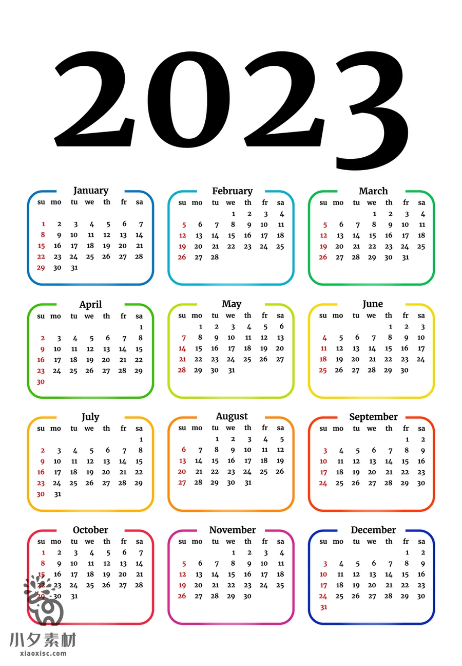 2023兔年新年春节新春品牌日历台历挂历模板AI矢量设计素材源文件【225】
